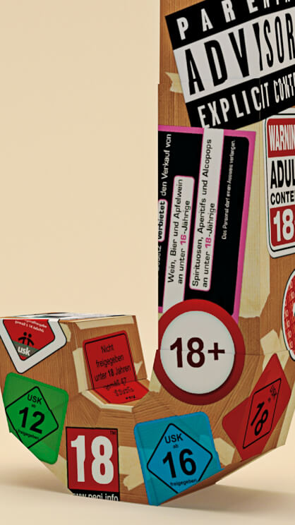 Buchstabe J symbolhaft umgesetzt