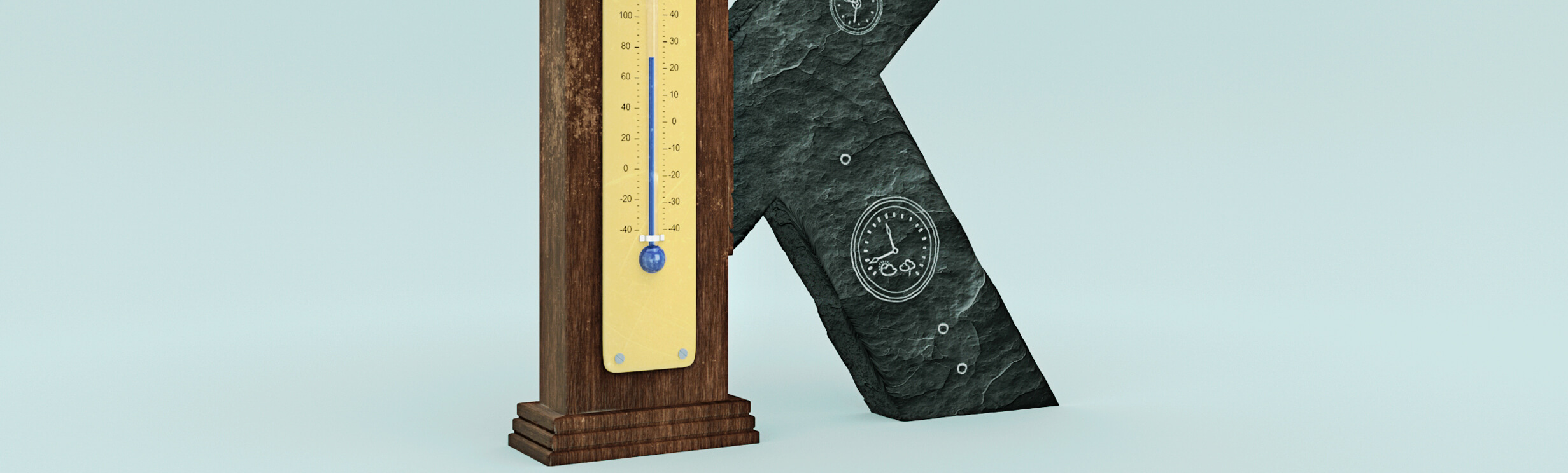 Buchstabe K symbolhaft umgesetzt