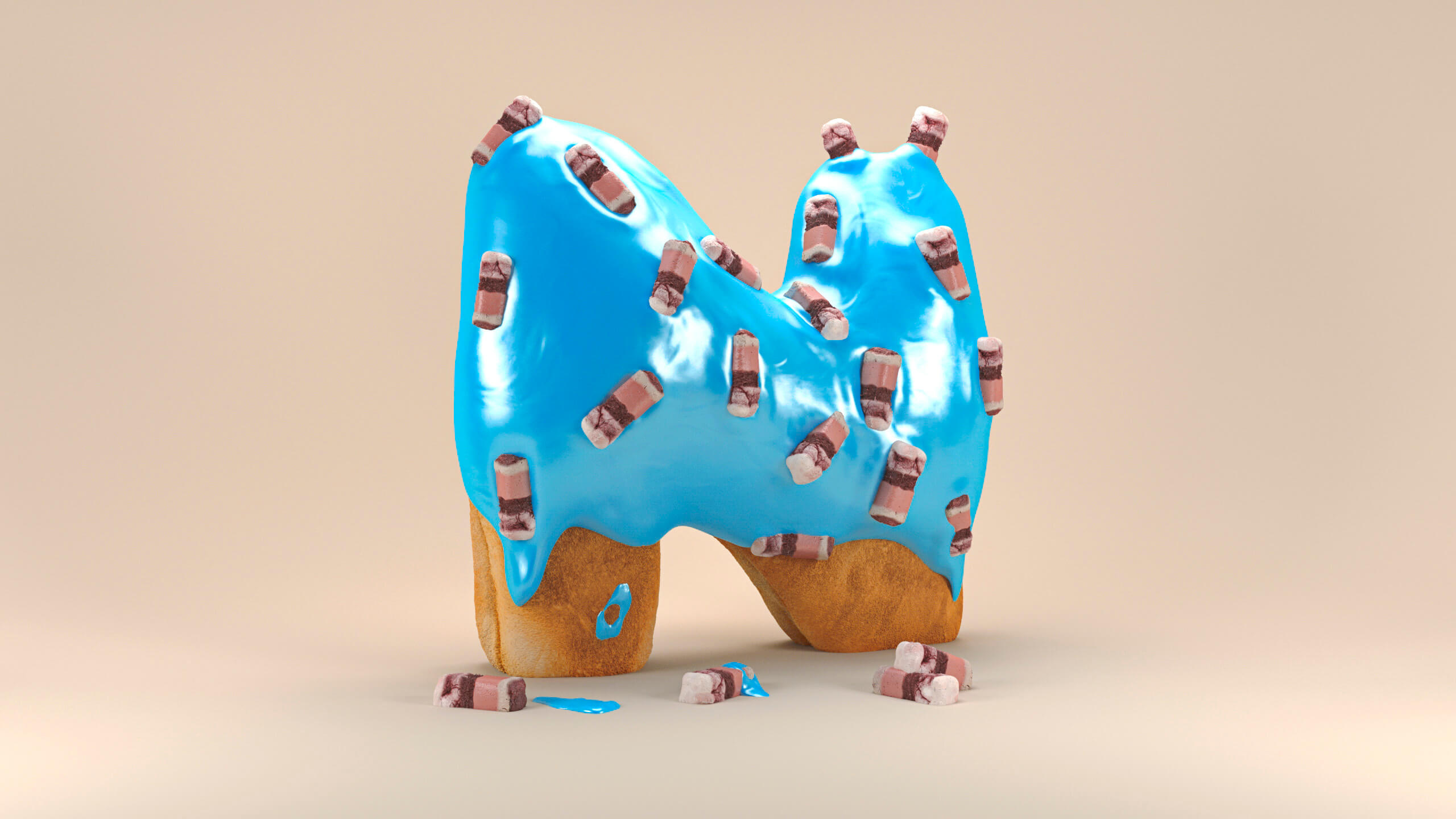 Buchstabe N symbolhaft umgesetzt